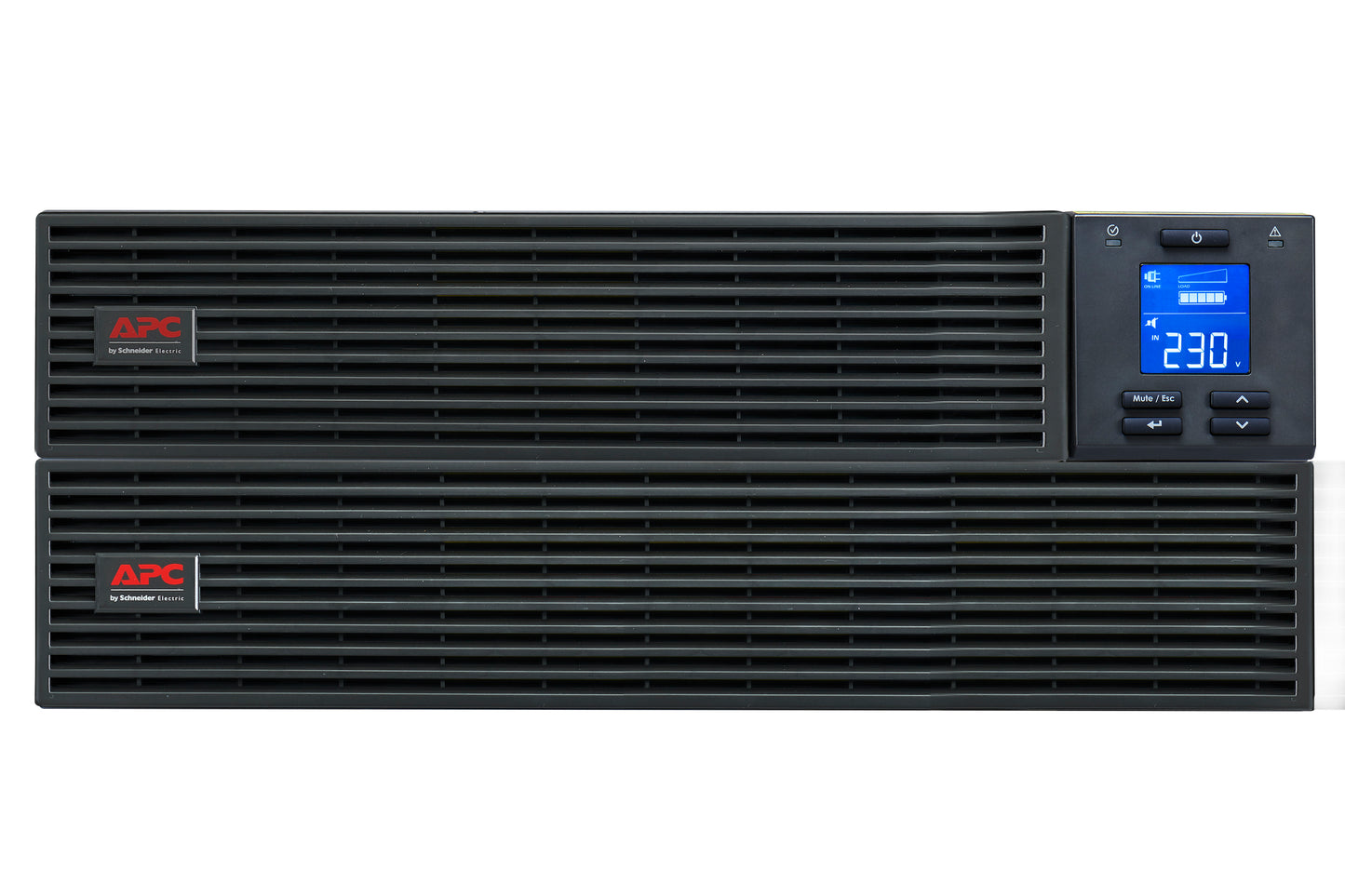 APC Easy UPS On-Line SRV3KRIL-IN - 3000VA/ 2400W |230V | 3 India 3-pin 6A + 1x Hard wire 3-wire(1P+ N+E) Outlets | Rackmount 4U | Intelligent Card Slot | Visual LCD and Audible Alarms | Extended runtime, W/O rail kit | 2 years Warranty