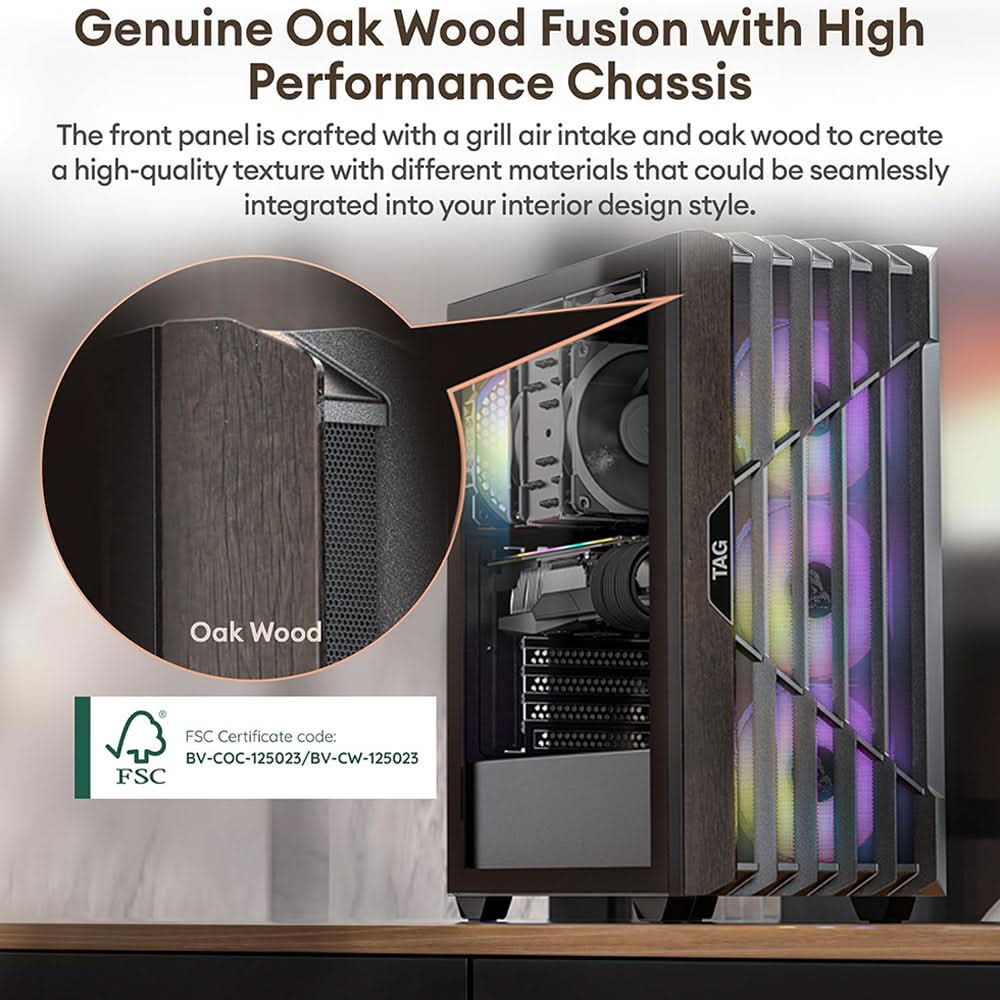 TAG Gaming Stellar Elite Wood Mid Tower Cabinet