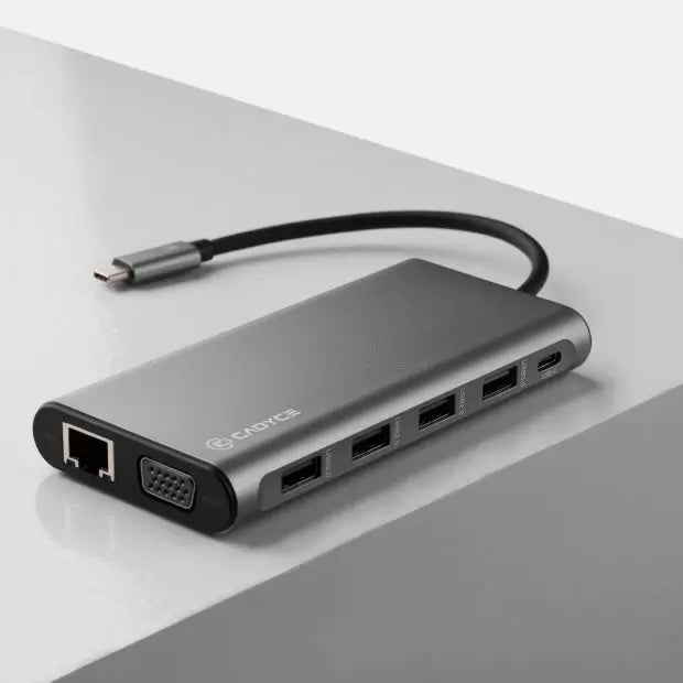 Cadyce USB-C™ Dual HDMI & VGA Docking Station with HDMI