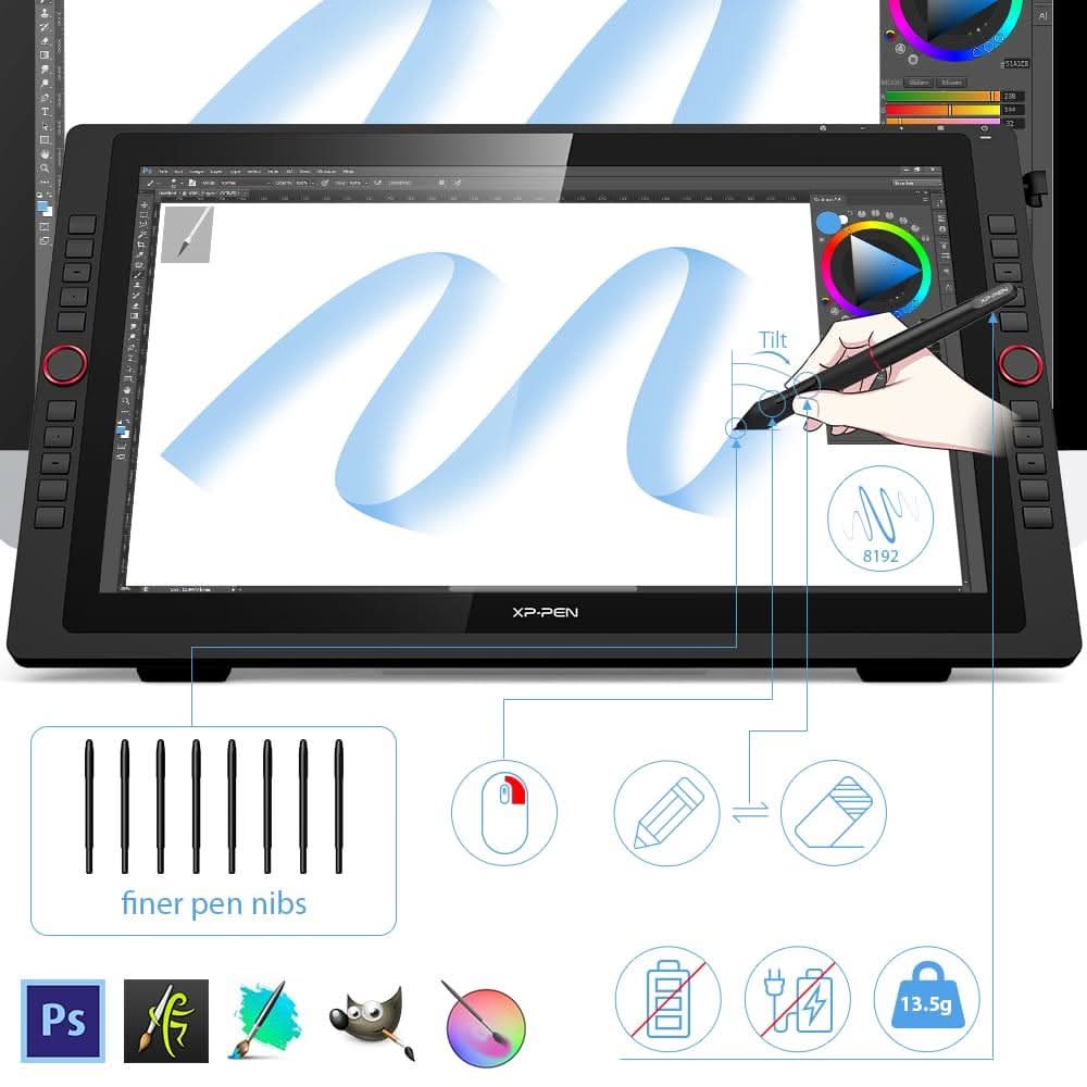 XP-PEN Artist 22R Pro 22 Inch Drawing Pen Display Graphics Monitor