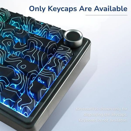 Aula Leobog PBT Black Contour Sublimation Keycaps 80 Qty, Compatible With All Aula F75 Keyboard Series, Black Contour (BCK)