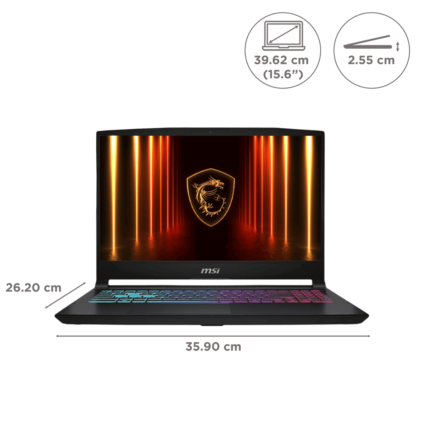 MSI Katana 15 HX B14WEK-642IN Intel Core i5 14th Gen Gaming Laptop 16GB, 512GB SSD, Windows 11 Home, 8GB Graphics, 15.6 inch 144 Hz Full HD Display, NVIDIA GeForce RTX 5050, MS Office Home 2024, Black, 2.55 KG