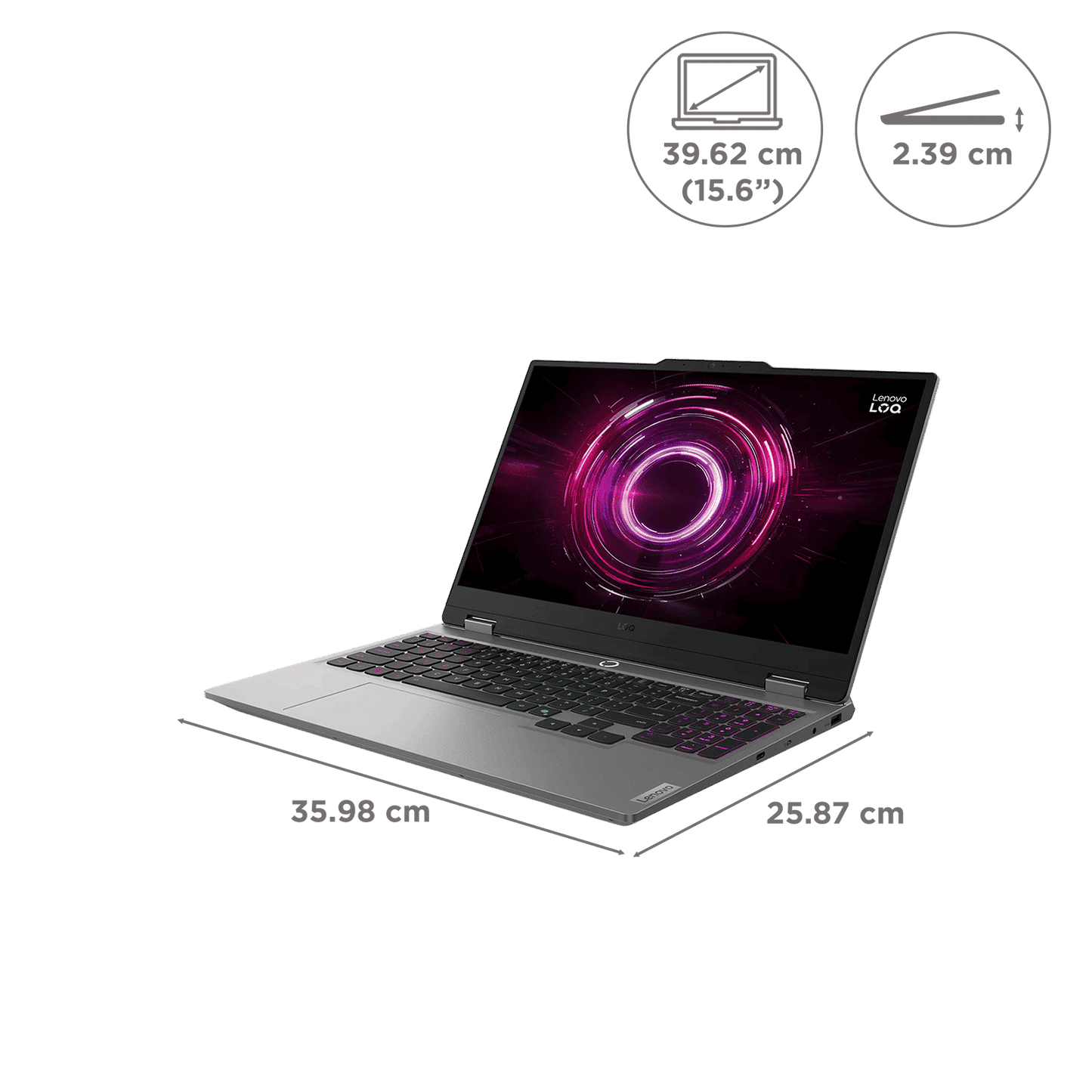 Lenovo LOQ 15AHP10 AMD Ryzen 7 Gaming Laptop (16GB, 1TB SSD, Windows 11 Home, 8GB Graphics, 15.6 Inch 144 Hz Full HD IPS Display, NVIDIA GeForce RTX 5050, Luna Grey, 2.4 KG)
