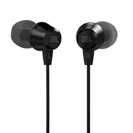 JBL T50Hi in Ear Wired Headphone with Noise Isolation Mic Black