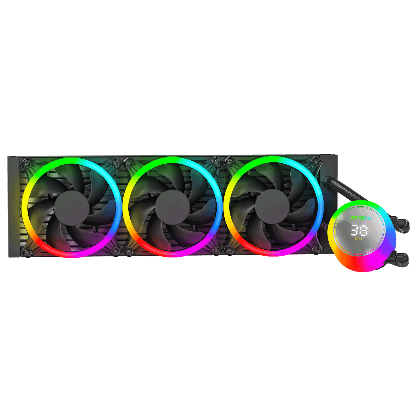 ANT ESPORTS ICE CHROMA 360 ARGB 360MM CPU LIQUID COOLER BLACK