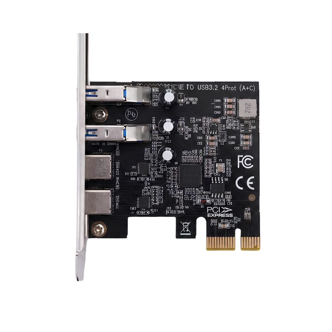 S-Tech PCIe 2-Port USB 3.0 + 2-Port USB Type-C Expansion Card