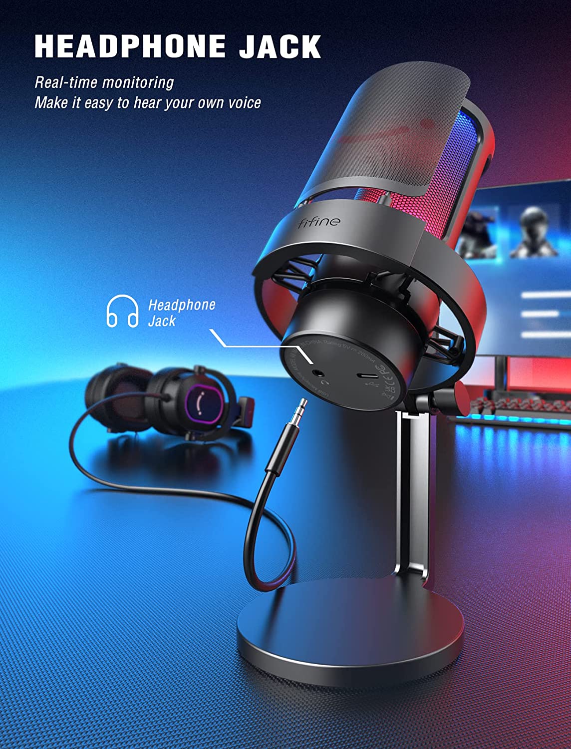 FIFINE AMPLIGAME - A8 USB GAMING MICROPHONE