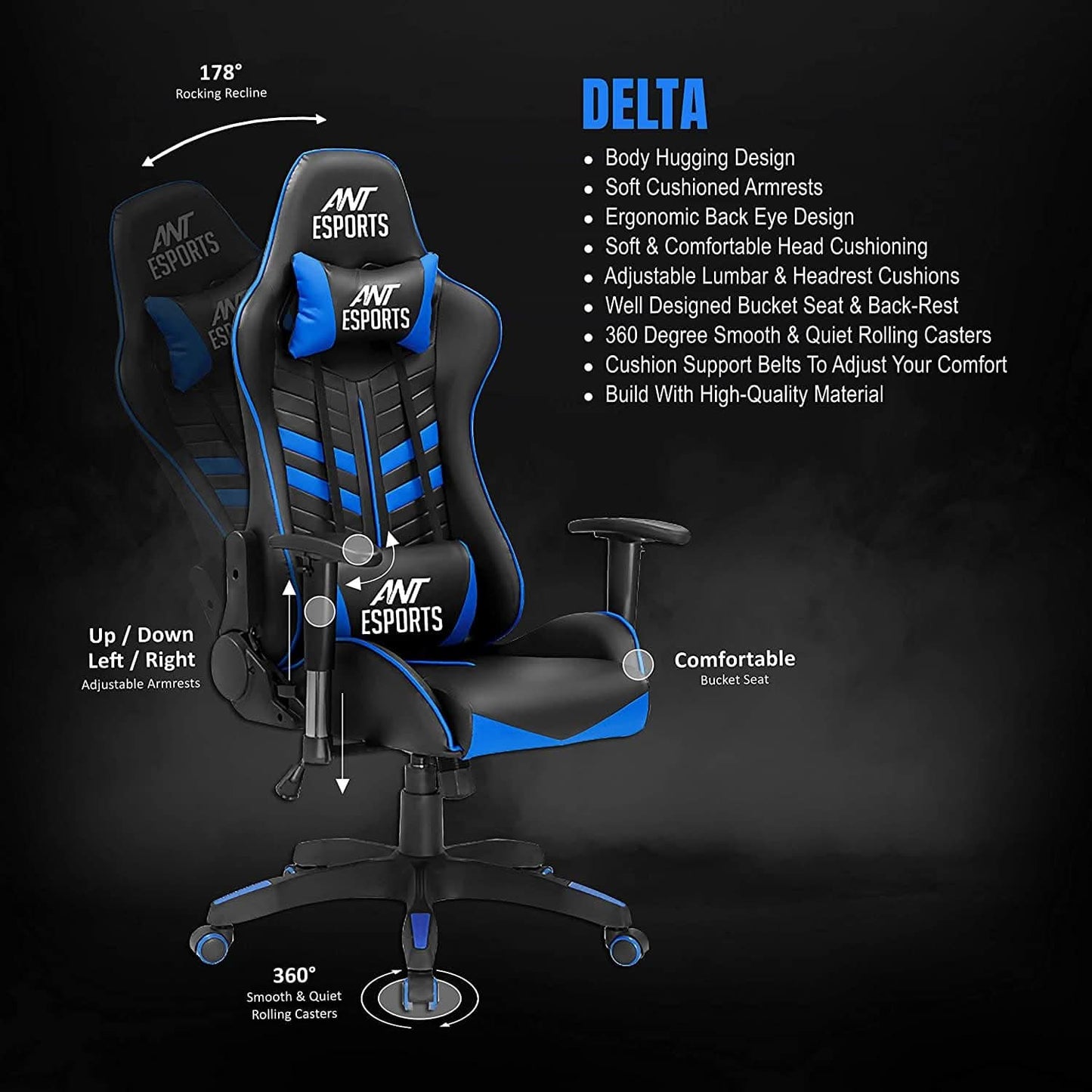 GAMING-CHAIR-ANT-ESPORTS-GAMEX-DELTA-(BLUE-BLACK)