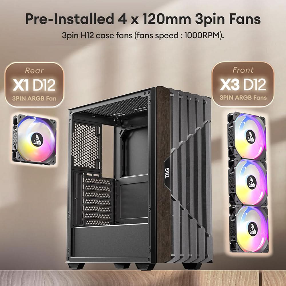 TAG Gaming Stellar Elite Wood Mid Tower Cabinet