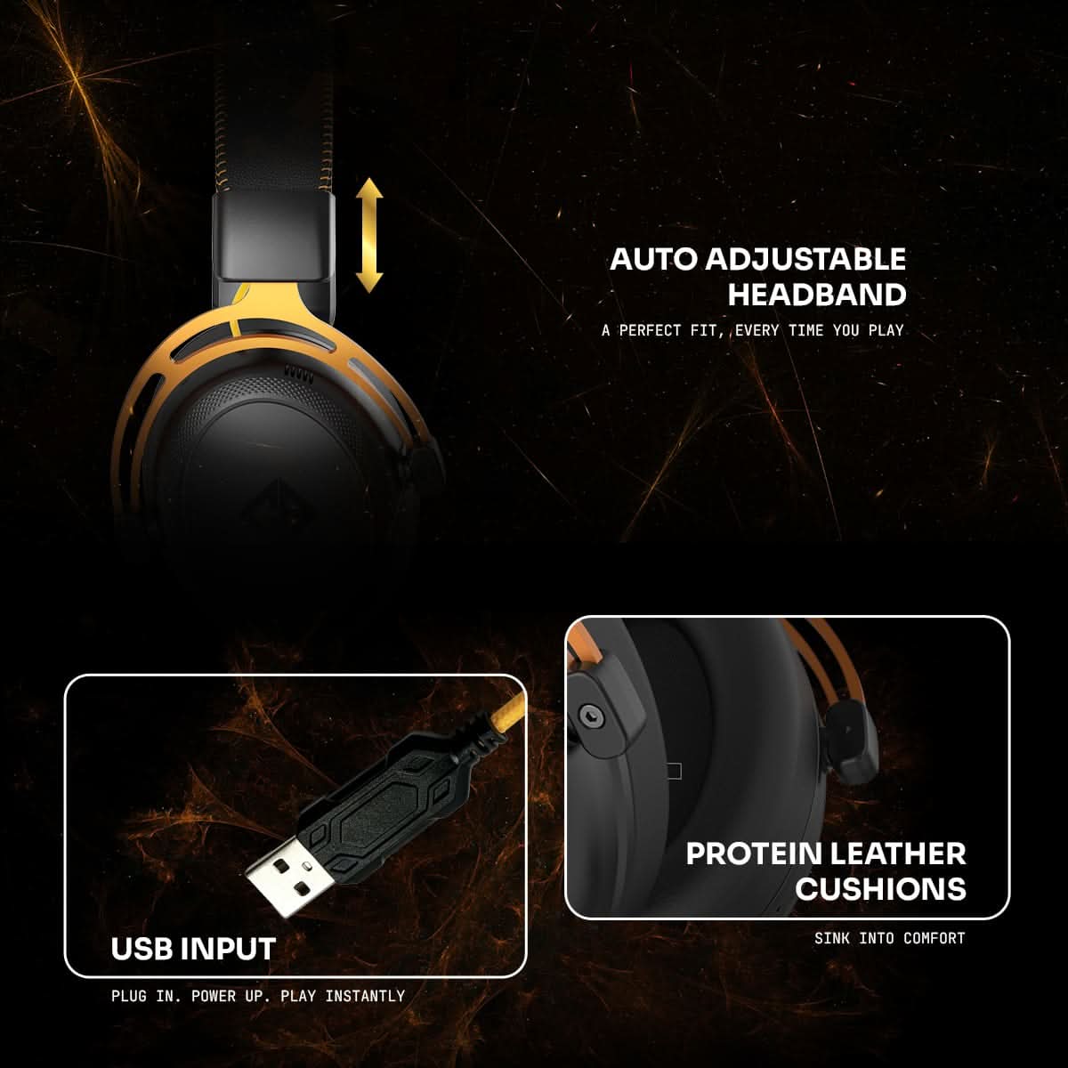 Cosmic Byte Olympus 7.1.4 Surround Wired Gaming Headset Black