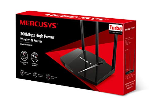 MERCUSYS MW330HP 300 MBPS WIFI WI-FI HIGH POWER WIRELESS N ROUTER | HIGH GAIN 7DBI ANTENNAS | PA CHIP | TURTO BUTTON | EASY INSTALLATION