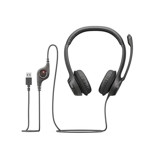 Logitech H390 Wired Headset Graphite