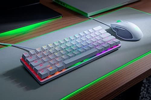 Razer Huntsman Mini - Mercury Edition - 60% Optical Gaming Keyboard (Linear Red Switch) - FRML Packaging