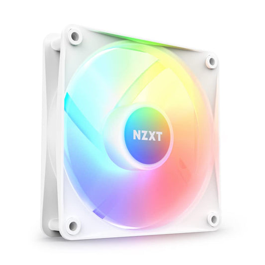 NZXT F120RGB CORE - 120MM HUB-MOUNTED RGB FAN - SINGLE PACK (WHITE)-RF-C12SF-W1