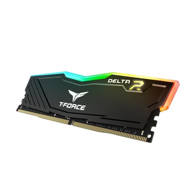 TEAMGROUP T-FORCE DELTA RGB 16GB (8GBX2) DDR4 3200MHZ DESKTOP RAM (BLACK)