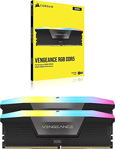 CORSAIR Vengeance RGB DDR5 RAM 64GB (2x32GB) 6400MHz CL32 CMH64GX5M2B6400C32