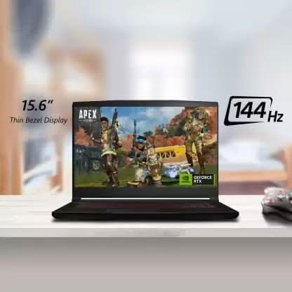 MSI GF63 Intel Core i5 12th Gen 12450H - (8 GB/512 GB SSD/Windows 11 Home/4 GB Graphics/NVIDIA GeForce RTX 2050/144 Hz) Thin GF63 12UCX-266IN Gaming Laptop (15.6 Inch, Black, 1.86 Kg)