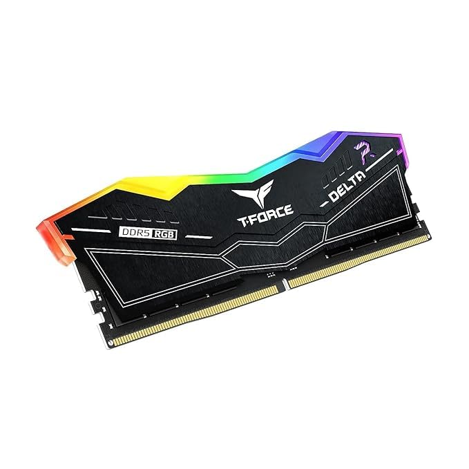 TEAMGROUP T-FORCE DELTA RGB 16GB (16GBX1) DDR5 5200MHZ DESKTOP RAM (BLACK)