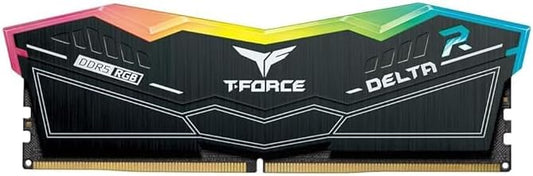 TEAMGROUP T-FORCE DELTA RGB 32GB (32GBX1) DDR5 5200MHZ RAM (BLACK)