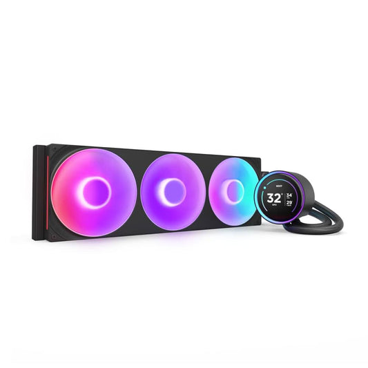 NZXT Kraken Elite 420 RGB 420mm CPU Liquid Cooler (Black) - RL-KR42E-B2