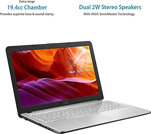 ASUS PENTIUM QUAD INTEL CORE - (4 GB/1 TB HDD/WINDOWS 10 HOME) X543MA-DM101T LAPTOP (15.6 INCHES, TRANSPARENT SILVER, 1.90 KG)