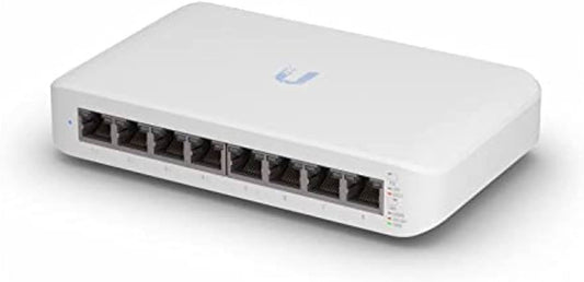 UBIQUITI UNIFI SWITCH LITE 8 POE 8-PORT GIGABIT SWITCH WITH 4 POE+ 802.3AT PORTS (USW-LITE-8-POE),WHITE