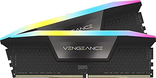 CORSAIR Vengeance RGB DDR5 RAM 64GB (2x32GB) 6400MHz CL32 CMH64GX5M2B6400C32