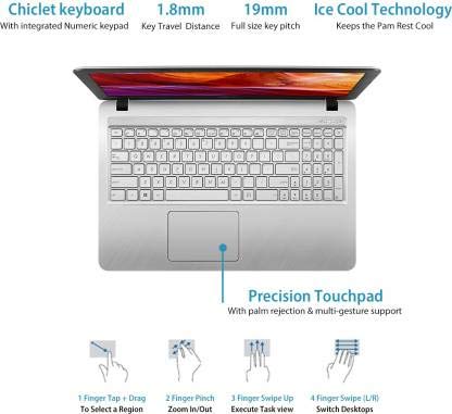 ASUS VIVOBOOK INTEL CORE I3 7TH GEN - (4 GB/1 TB HDD/WINDOWS 10) X543UA-DM341T 15.6 INCHES LAPTOP