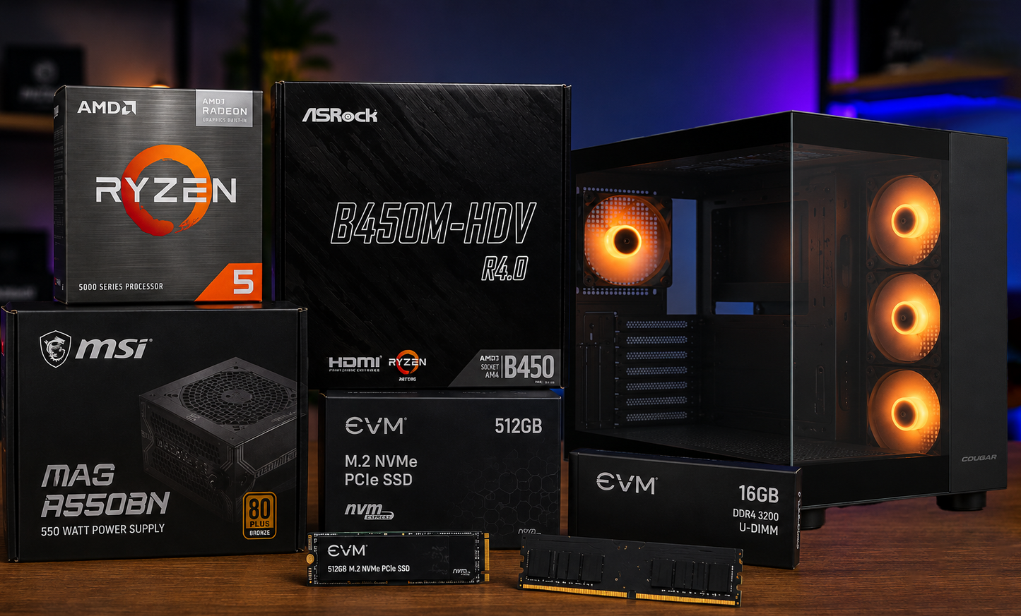 Veltrix X5 Ryzen 5 5500GT, 16GB, 512GB SSD, RGB PC Build