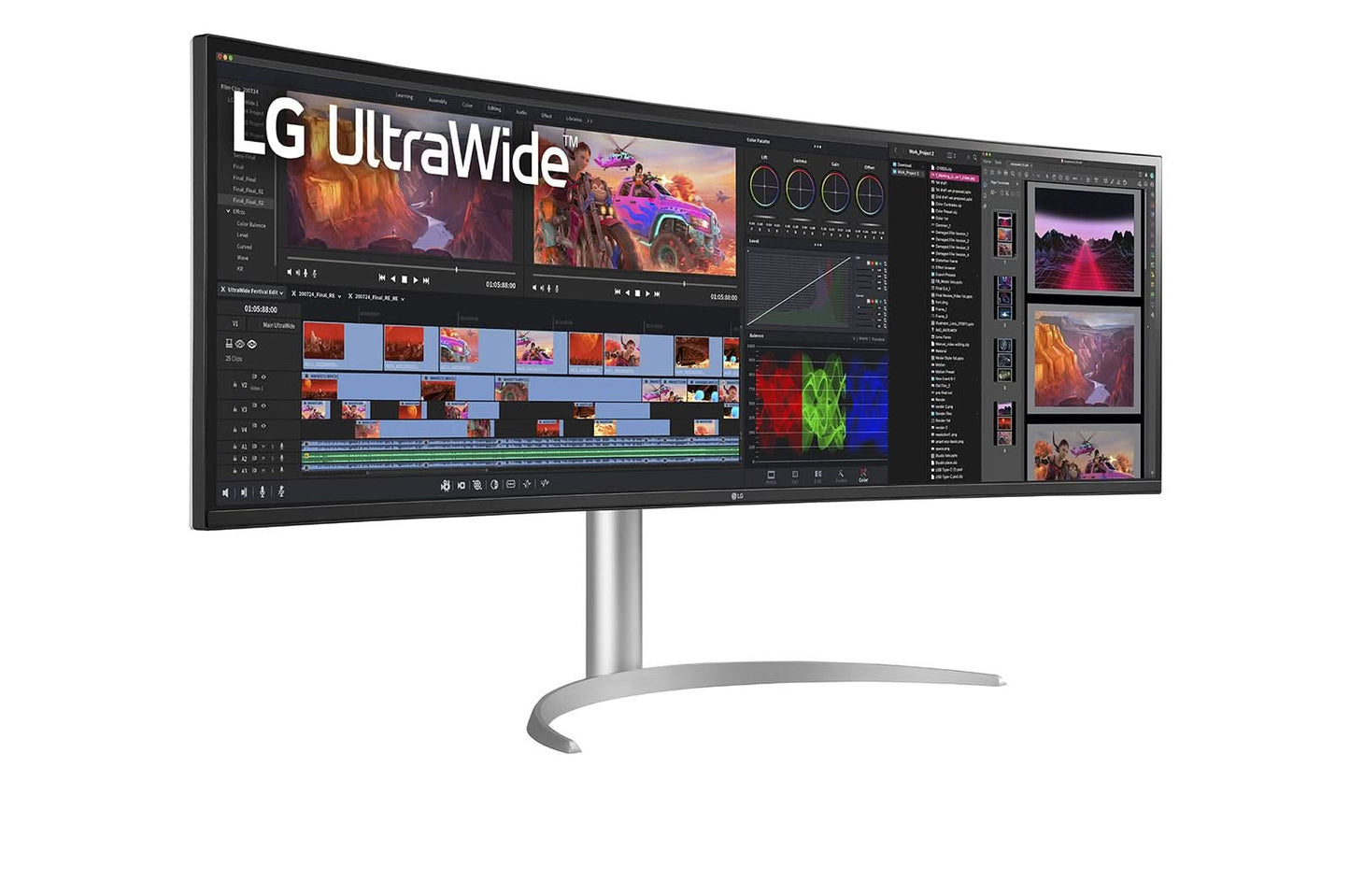 LG 49 Inch 49WQ95C-W (124.46 cm) UltraWide Nano IPS Curved Monitor