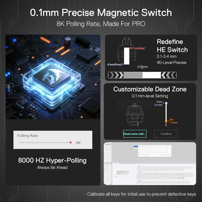Redragon FIZZ K617 Magnetic Hall Effect Gaming Keyboard