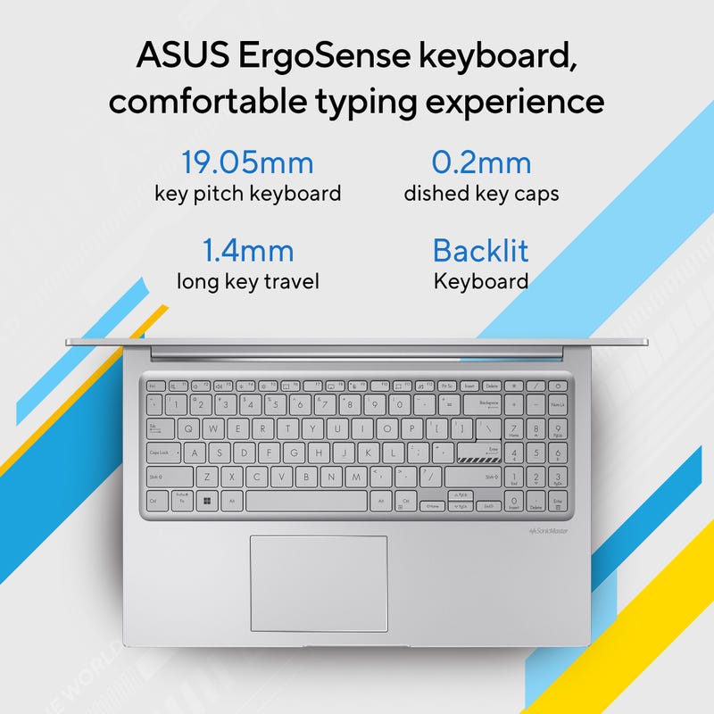 ASUS VIVOBOOK 15 INTELCORE I5-1235U / 8GB (4*2) DDR4 / 512GB PCIE 4.0 SSD / 15.6-INCH / FHD (1920 X 1080) 16:9 /COOL SILVER /BACKLIT KB / WIN 11 HOME / MS OFFICE LAPTOP X1504ZA-NJ522WS