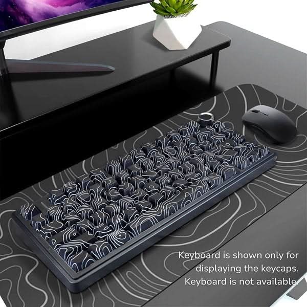 Aula Leobog PBT Black Contour Sublimation Keycaps 80 Qty, Compatible With All Aula F75 Keyboard Series, Black Contour (BCK)