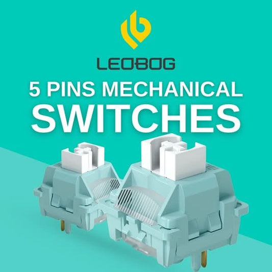 AULA LEOBOG Ice Vein Linear Mechanical Switch – Ultra-Smooth, Pre-Lubed, Hot-Swappable, Ideal for Custom Keyboards (100pcs)