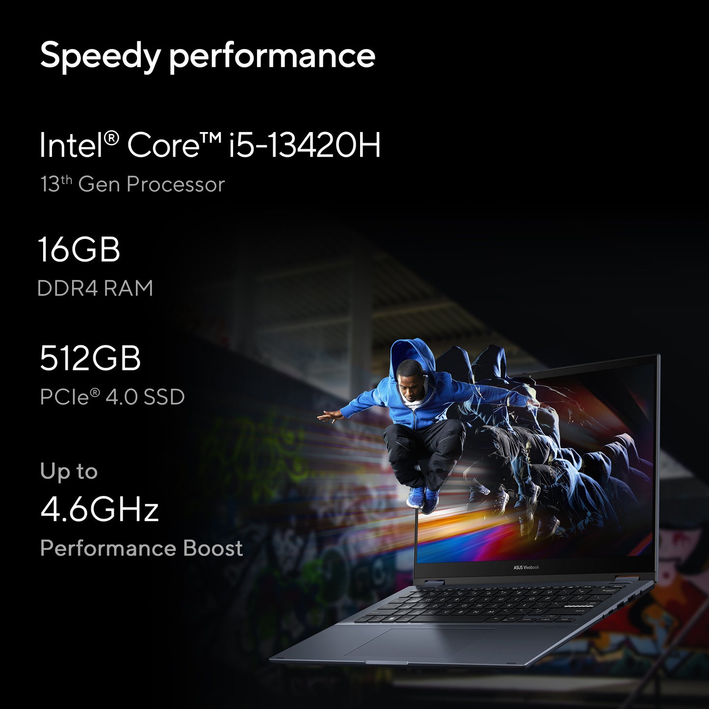 ASUS Vivobook S14 Flip, 2-in-1 Laptops,Intel Core i5-13420H (16GB/512GB/Intel UHD Graphics/14.0 inch WUXGA Tch/Windows 11 Home/Office Home 2024 + M365 Basic (1 Year Validity)*) TP3402VAO-LZ619WS