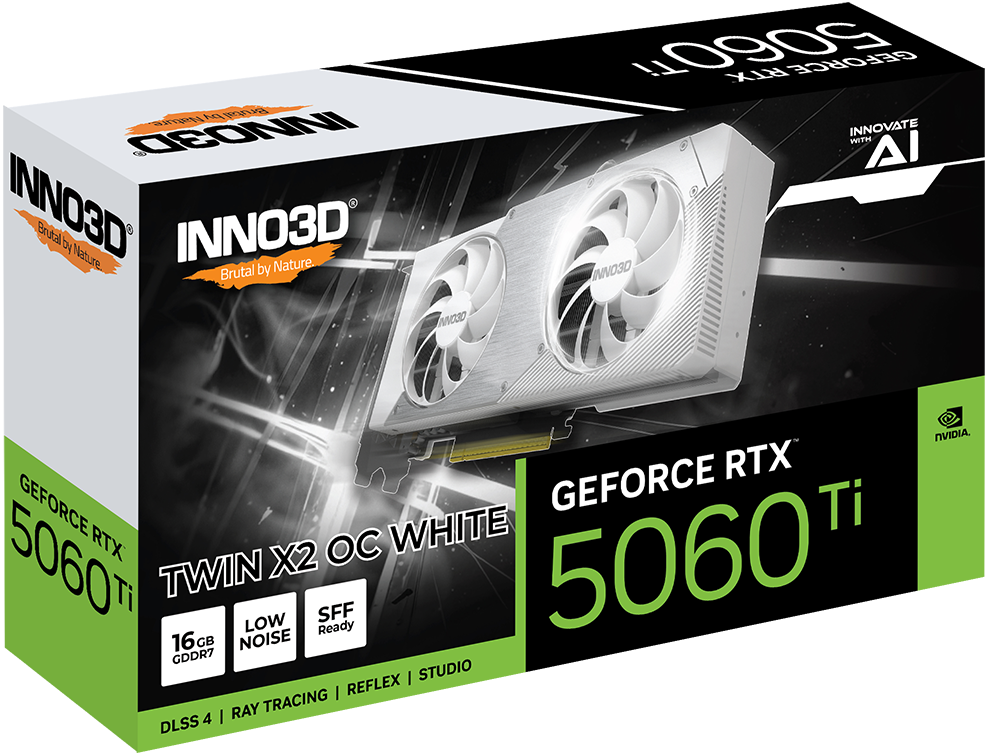 INNO3D GeForce RTX 5060 Ti 16GB TWIN X2 OC WHITE