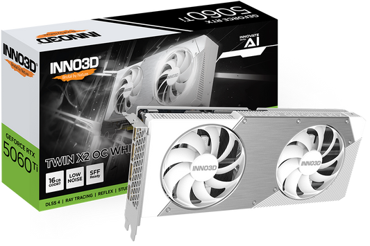 INNO3D GeForce RTX 5060 Ti 16GB TWIN X2 OC WHITE