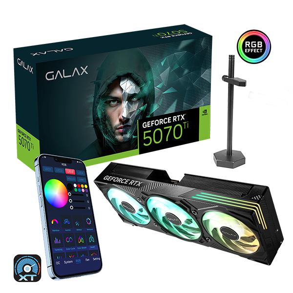 GALAX GeForce RTX 5070 Ti EX Gamer 1-Click OC 3X 16GB GDDR7 Graphics Card