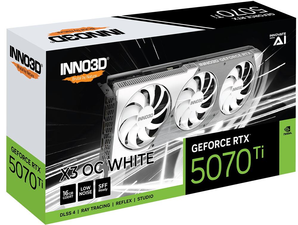 INNO3D RTX 5070 TI X3 OC WHITE 16GB GRAPHICS CARD