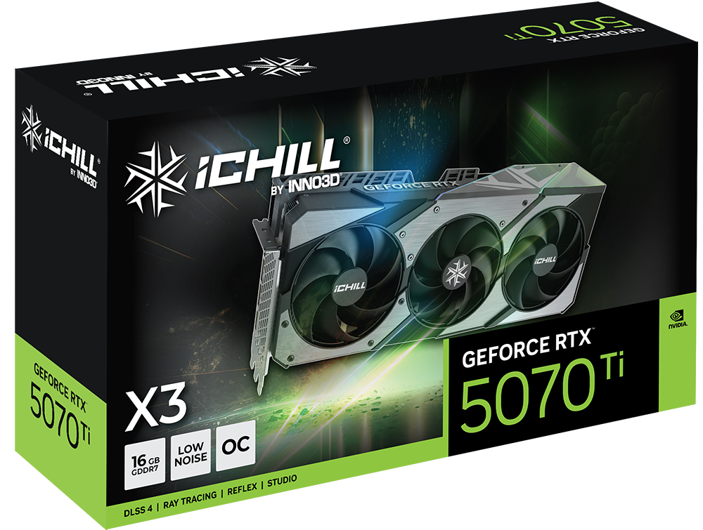 INNO3D GeForce RTX 5070 Ti iCHILL X3 16GB GDDR7 Graphics Card