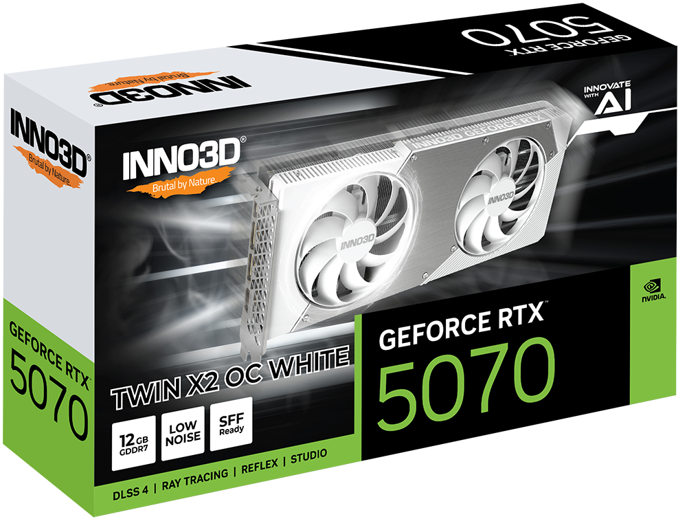 INNO3D RTX 5070 TWIN X2 OC WHITE 12GB GDDR7 GRAPHICS CARD