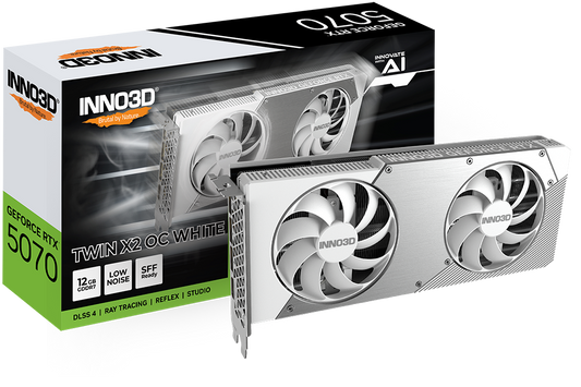 INNO3D RTX 5070 TWIN X2 OC WHITE 12GB GDDR7 GRAPHICS CARD