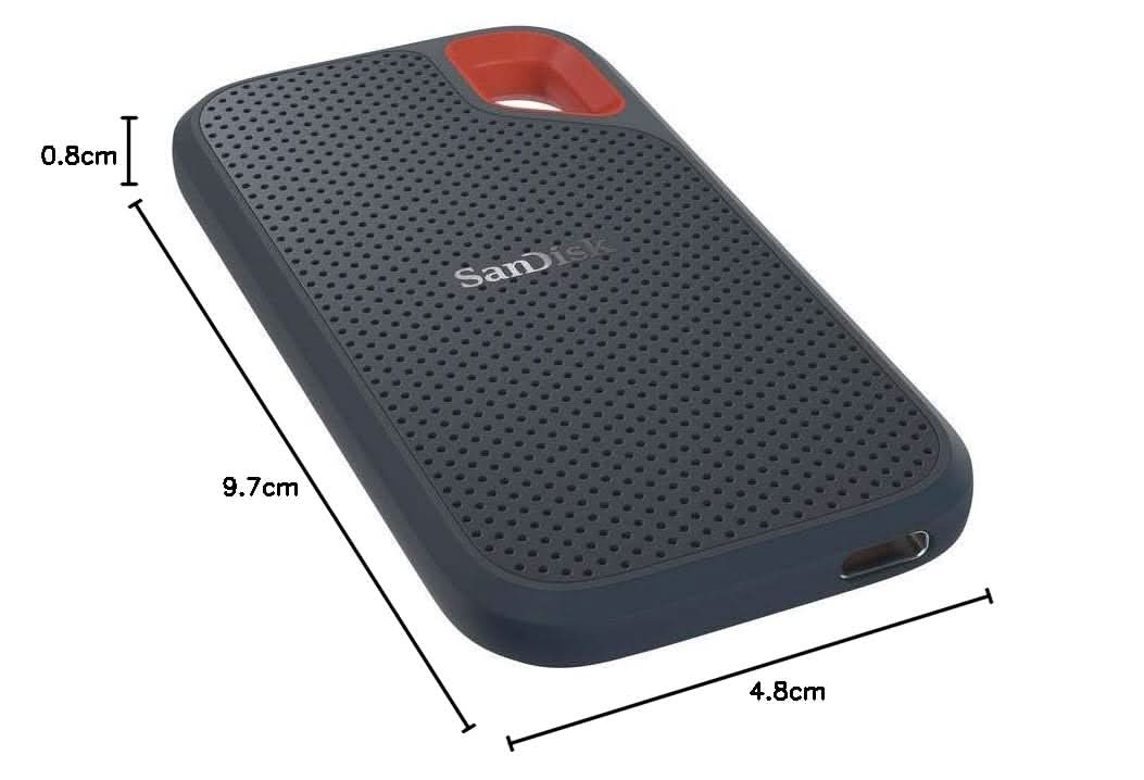 SANDISK 500GB SSD USB-C, USB 3.1, FOR PC & MAC & IP55 RATED