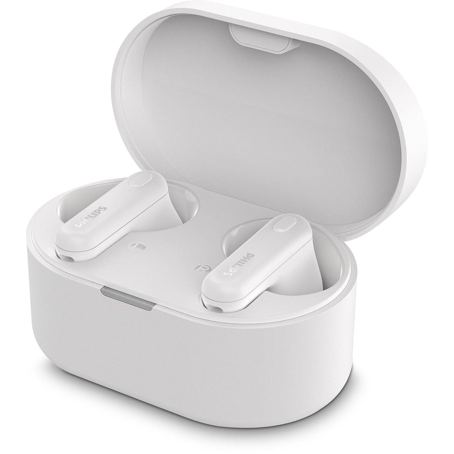 PHILIPS TAT1108WT/00 TRUE WIRELESS EARBUDS, IN-EAR, BLUETOOTH V5.3, EARPHONES WITH MIC, 15H PLAYBACK,SHANK SHAPE, IPX4, BUTTON CONTROLS, COMFORTABLE FIT, AI MIC FOR CRYSTAL CLEAR SOUND QUALITY (WHITE)
