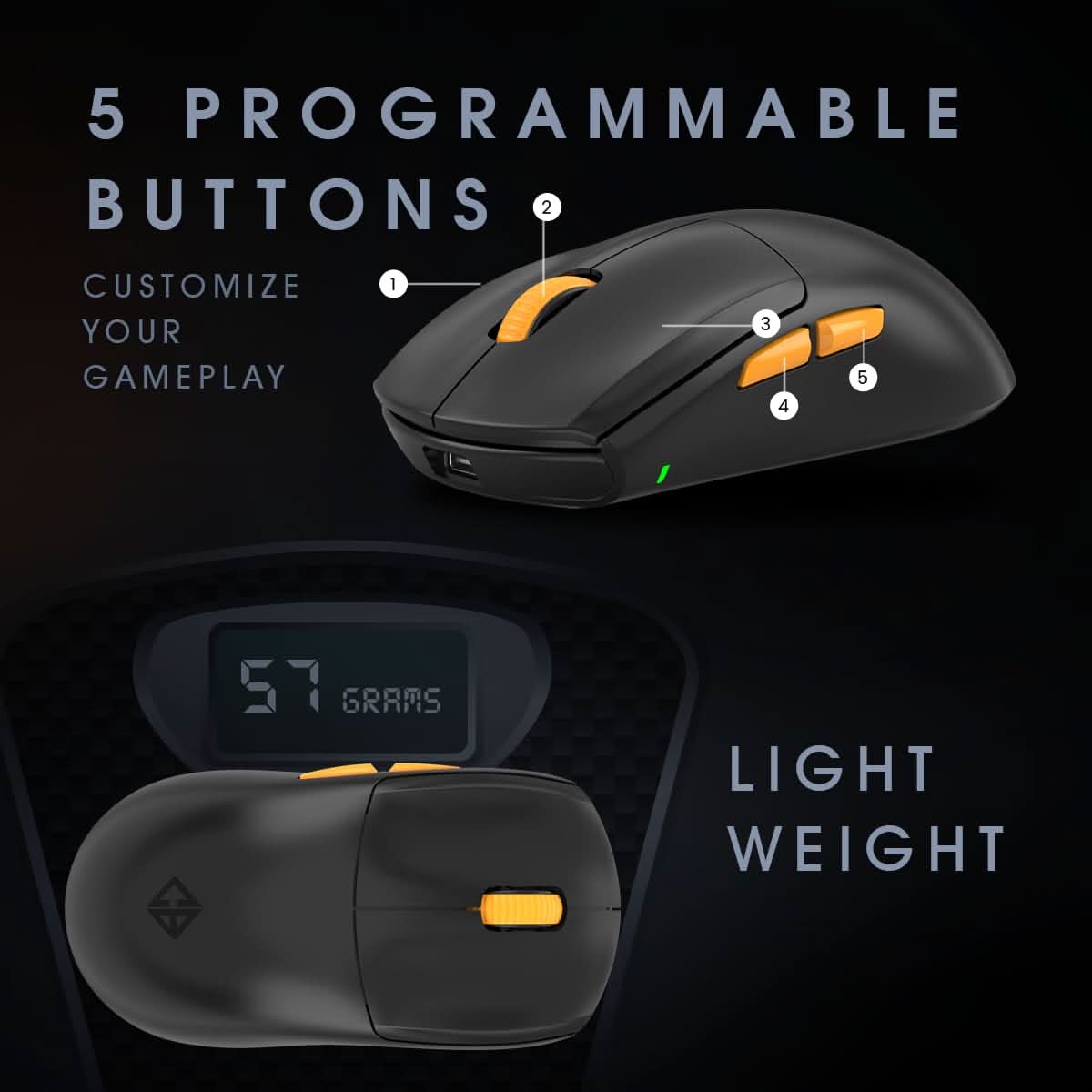 Cosmic Byte Atlas Tri-Mode Gaming Mouse (Black)
