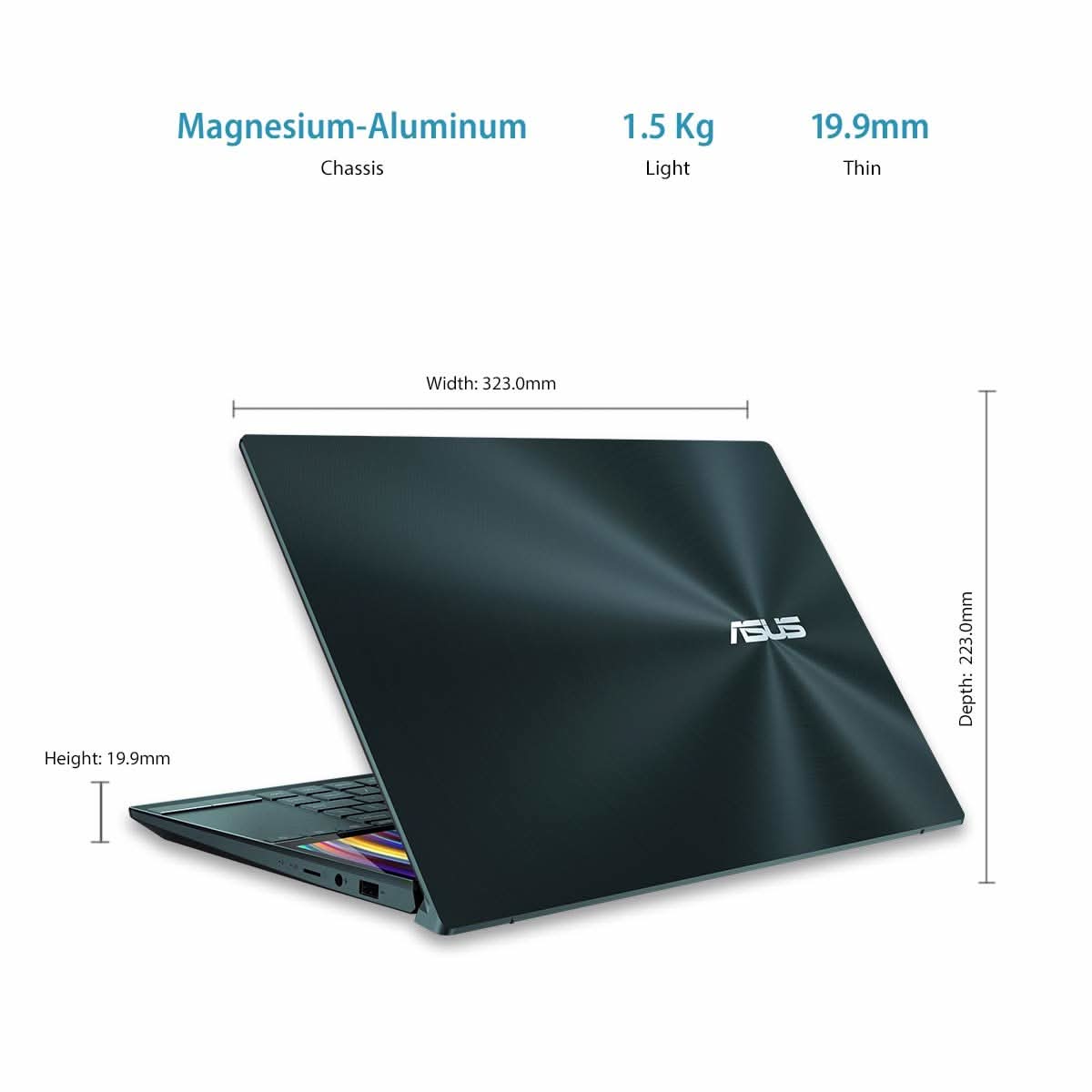 ASUS ZenBook Duo UX481FL-BM5811T Intel Core i5 10th Gen 14 inches FHD T&L Business Laptop (8GB RAM/Windows 10/2GB NVIDIA GeForce MX250 Graphics/ScreenPad Plus/1.50 Kg), Celestial Blue