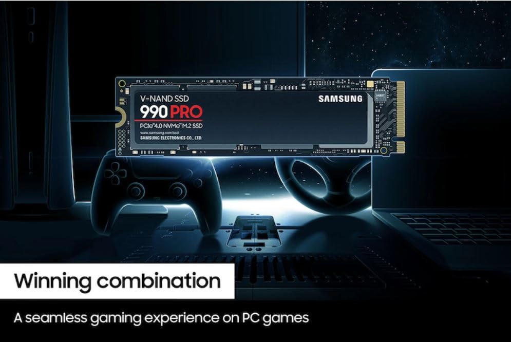 SAMSUNG 990 PRO SSD 4TB - MZ-V9P4T0BW, BLACK