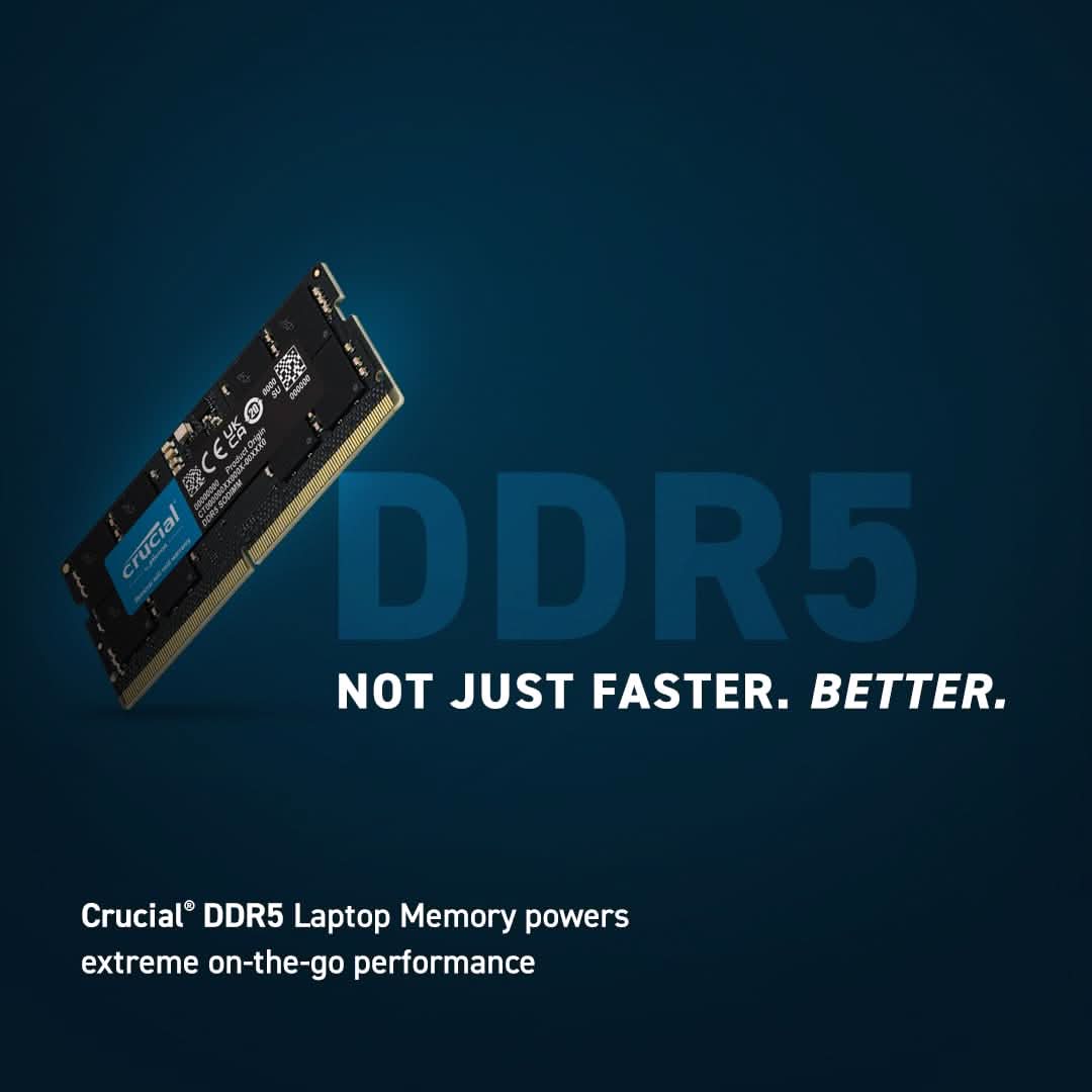 CRUCIAL BASICS 16GB DDR5-4800 SODIMM RAM CB16GS4800