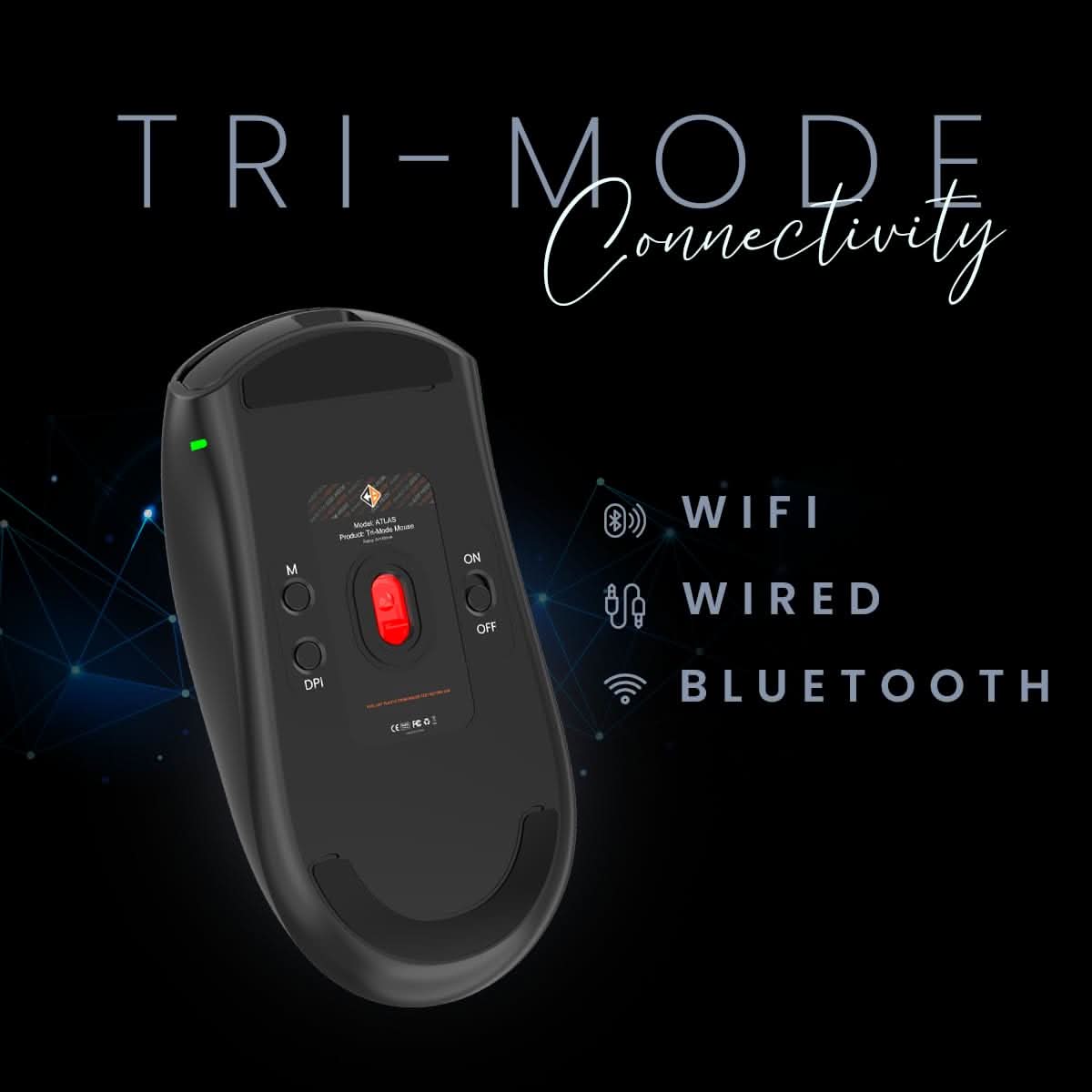 Cosmic Byte Atlas Tri-Mode Gaming Mouse (Black)