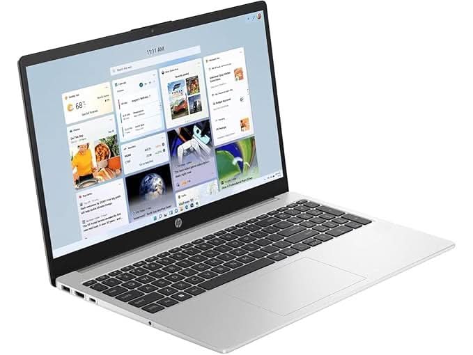HP 250R G10 D2HA9AT 15.6 Inch FHD Laptop, Intel Core 3 100U, 8GB RAM, 512GB SSD, DOS, Silver